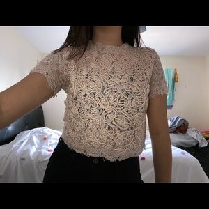 Lace crop top